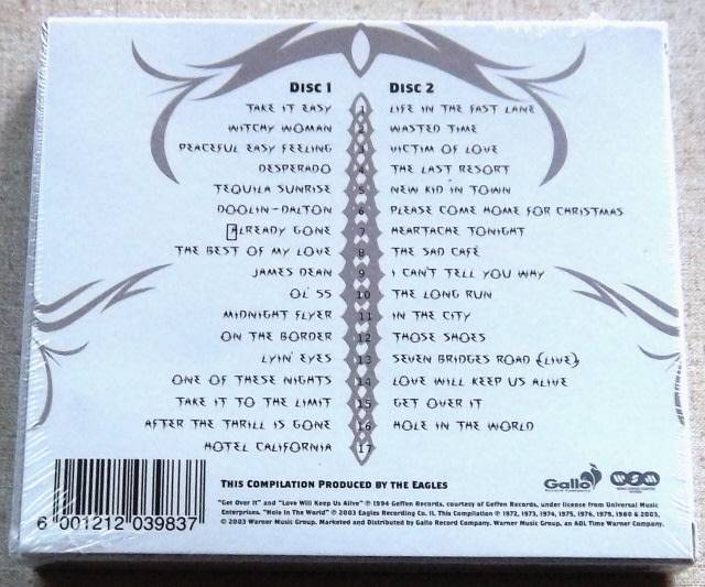 THE EAGLES The Complete Greatest Hits SOUTH AFRICA Cat# CDESP158
