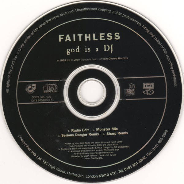 FAITHLESS God is a DJ CD Single