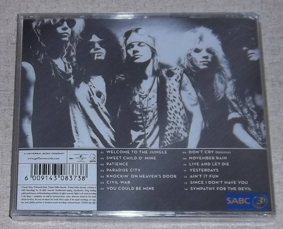GUNS N ROSES Greatest Hits SOUTH AFRICA Cat# STARCD 6851