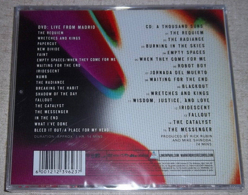 LINKIN PARK A Thousand Suns CD + DVD SOUTH AFRICA Cat# WBCD 2274