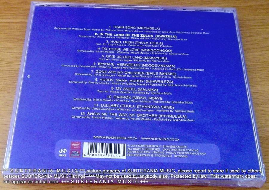 MIRIAM MAKEBA An Evening With Harry Belafonte & Miriam Makeba Cat# SIYCD003