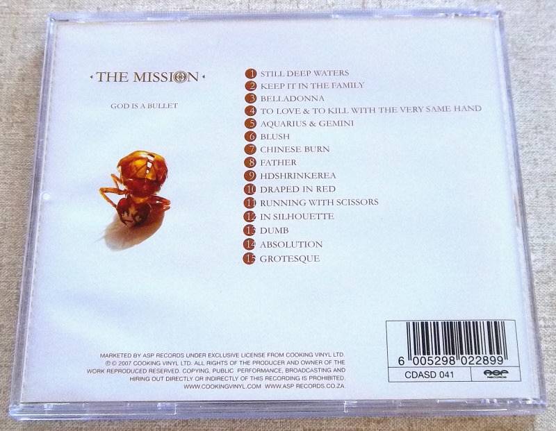 THE MISSION God is a Bullet SOUTH AFRICA Cat# CDASD 041