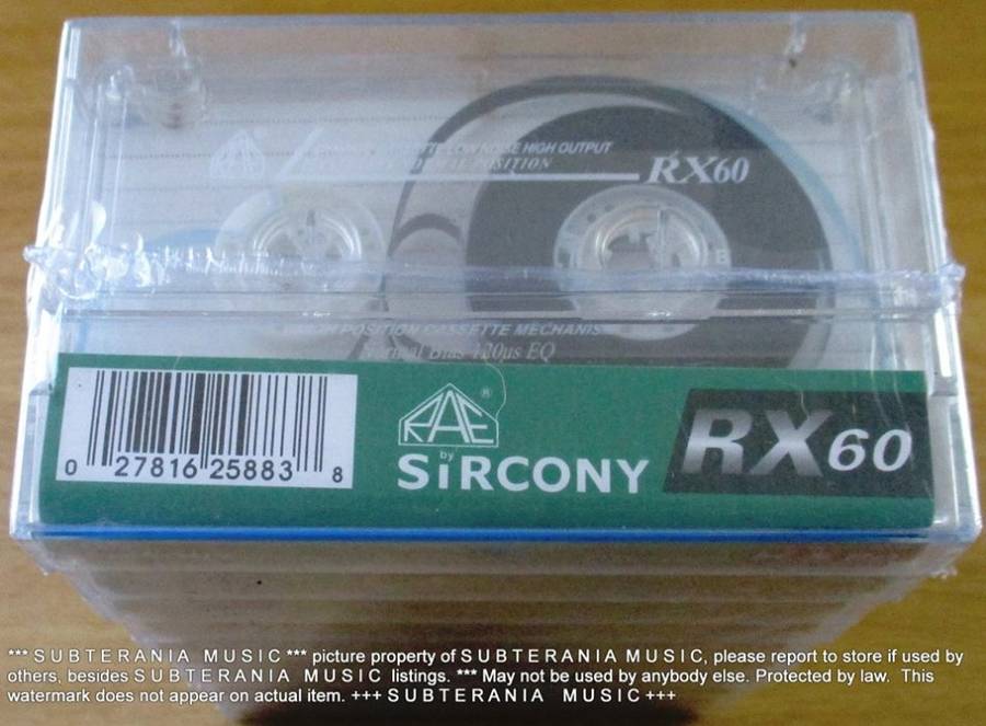 PACK of 10 x Sircony RX60 Cassette Tapes