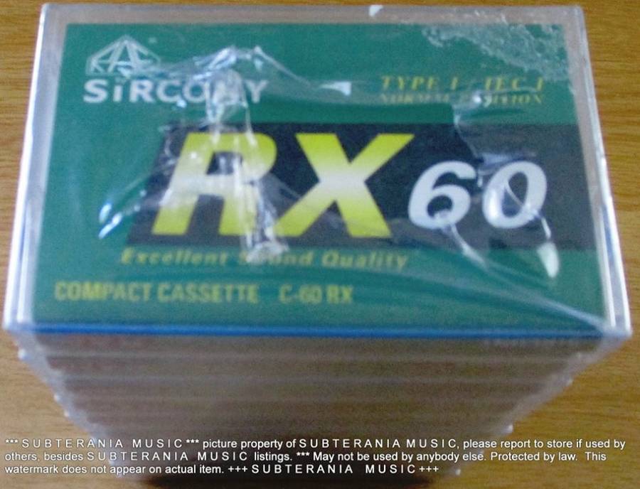 PACK of 10 x Sircony RX60 Cassette Tapes