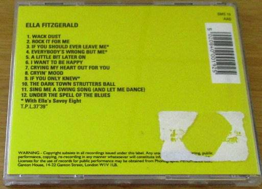 ELLA FITZGERALD Ella Fitzgerald CD   [Shelf G x 25]