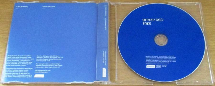 SIMPLY RED Fake CD Single  [S/R]