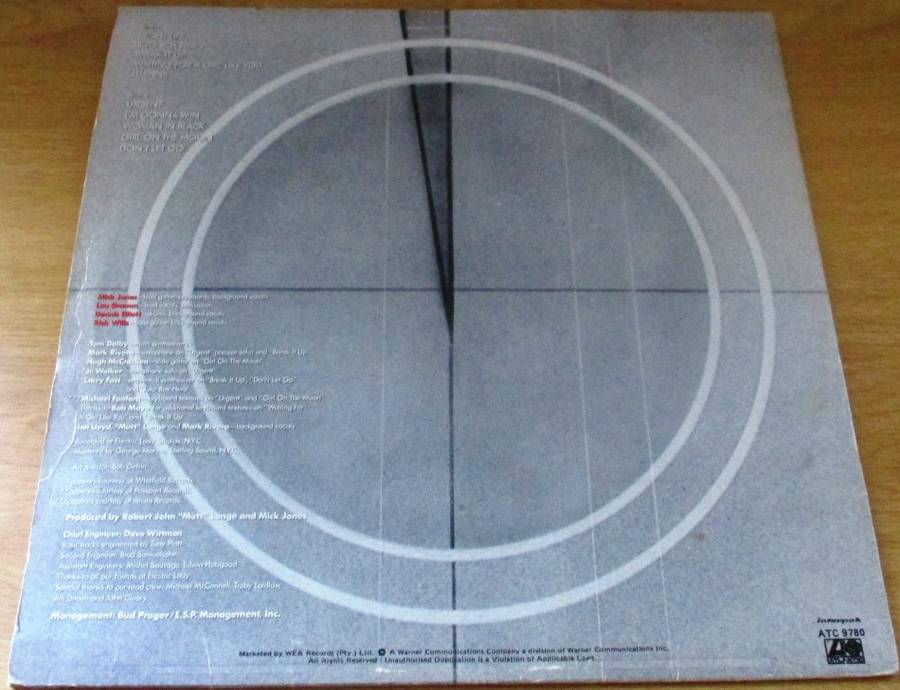 FOREIGNER 4 VINYL LP Record