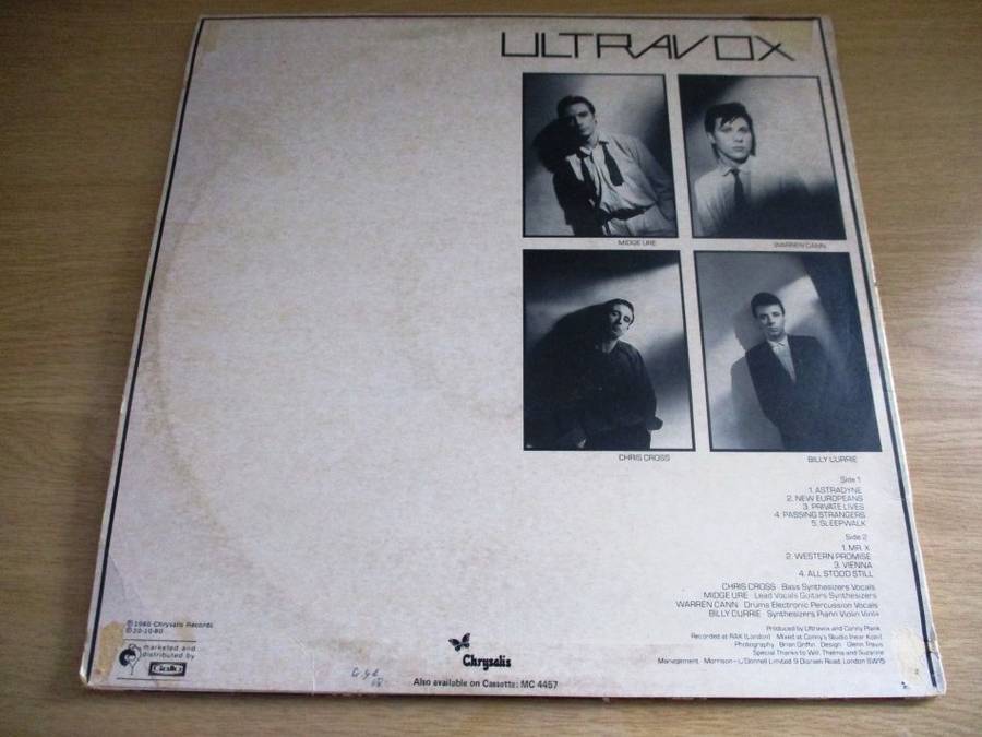 ULTRAVOX Vienna LP RECORD
