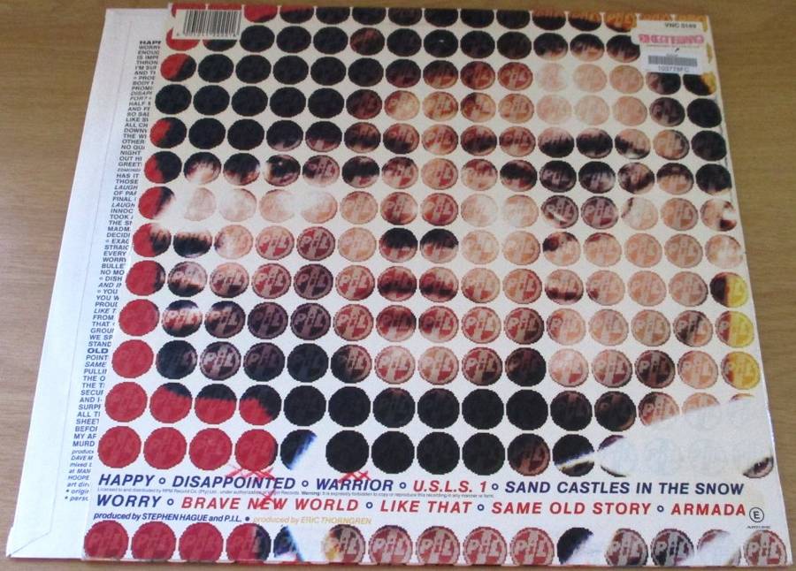 PUBLIC IMAGE LIMITED 9 1989 South African Pressing LP VINYL RECORD