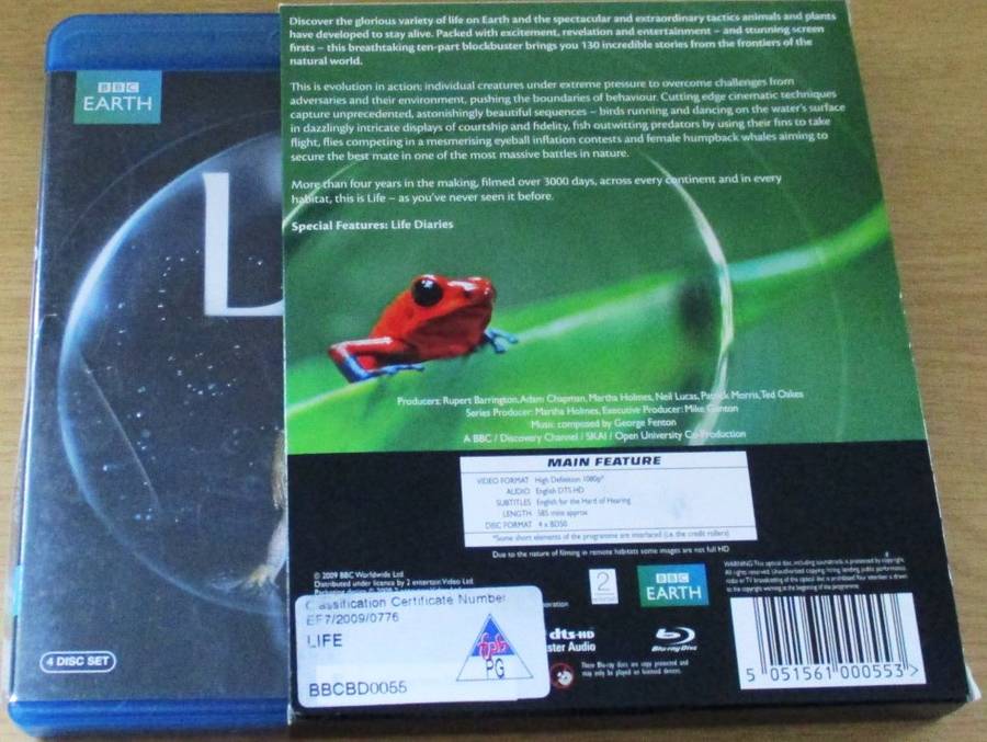 LIFE BBC Earth narrated by David Attenborough BLU RAY BOX SET [BLU RAY SHELF]