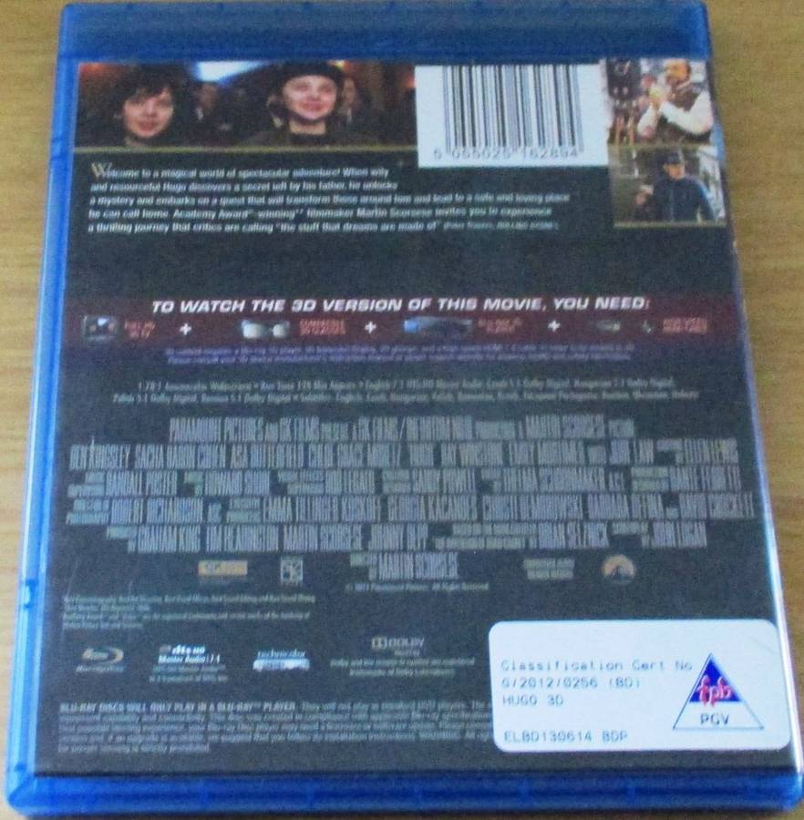HUGO BLU RAY 3D Limited 3D Edition [SHELF D1]
