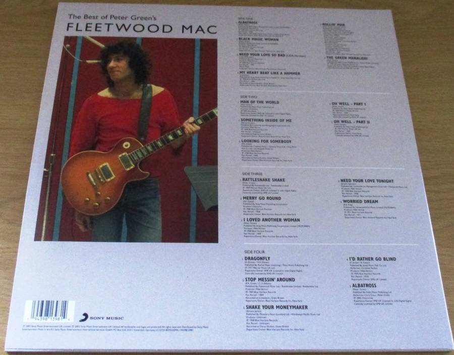 The Best of PETER GREEN'S FLEETWOOD MAC 2xLP European Pressing  VINYL LP