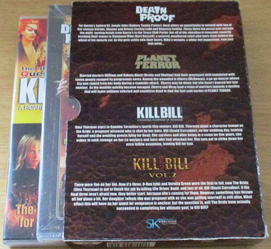 TARANTINO BOX SET Death Proof + Planet Terror + Kill Bill1+2 [BOX SET SHELF]