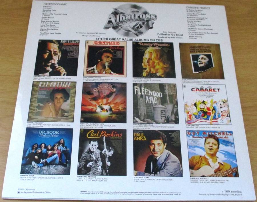 FLEETWOOD MAC and CHRISTINE PERFECT Albatross UK IMPORT Pressing [31569] VINYL RECORD