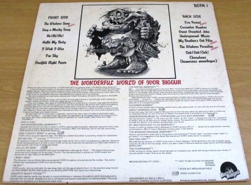 IVOR BIGGUN and the RED-NOSE BURGLARS The Winker`s Album Misprint LP VINYL RECORD