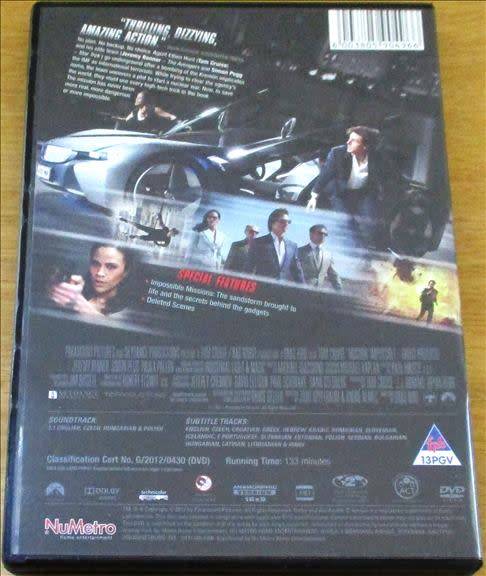 CULT FILM: Mission Impossible Ghost Protocol [DVD BOX 9]
