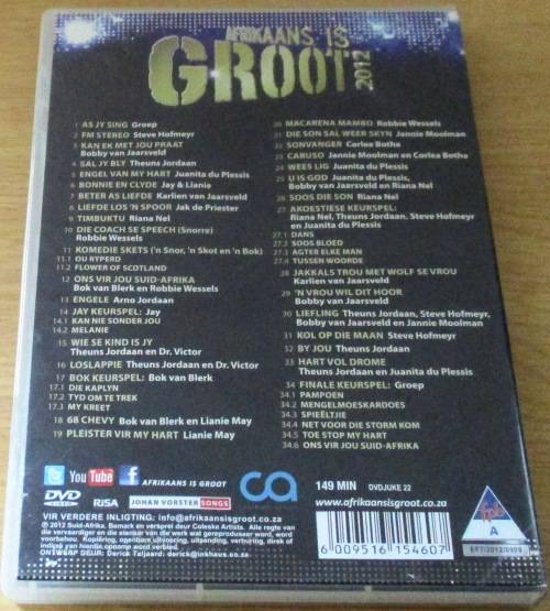 AFRIKAANS IS GROOT 2012 DVD