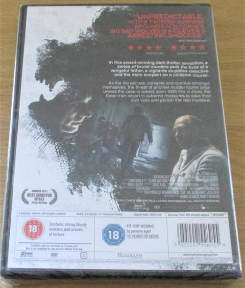 BIG BAD WOLVES Quentin Tarantino DVD [Shelf H]