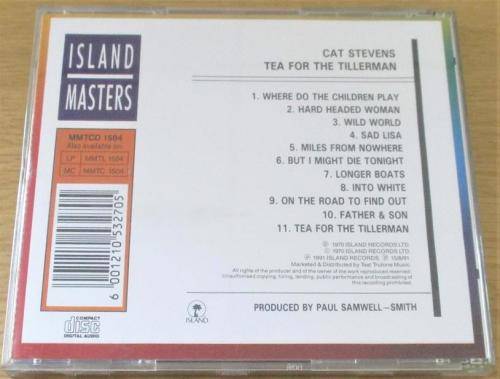 CAT STEVENS Tea for the Tillerman CD