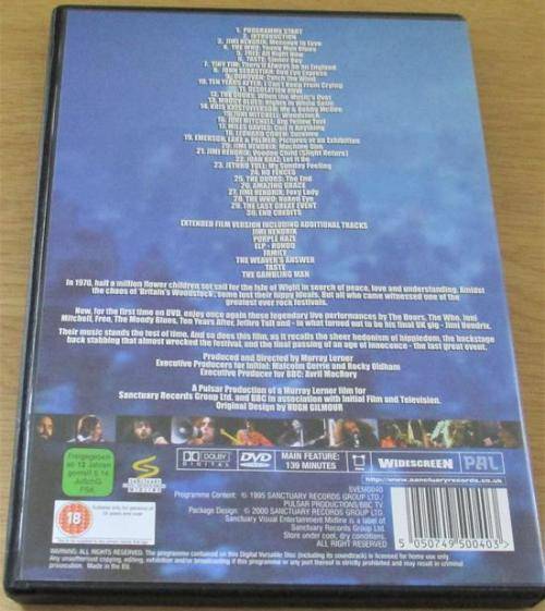 MESSAGE OF LOVE The Isle of Wight Festival The Movie DVD