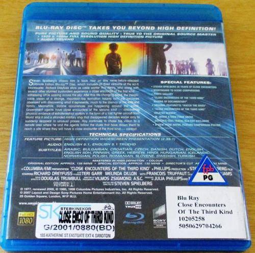 CLOSE ENCOUNTERS OF THE THIRD KIND Blu Ray
