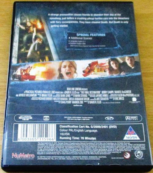 CULT FILM: FINAL DESTINATION [SHELF D2]