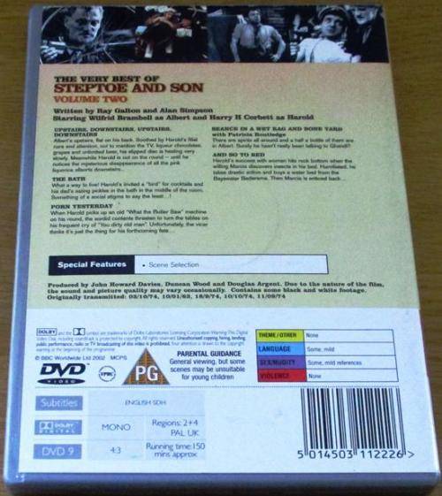 CULT FILM: THE VERY BEST OF STEPTOE AND SON Volume 2  [Shelf D2]