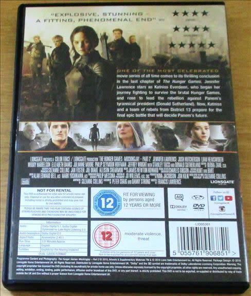 CULT FILM: THE HUNGER GAMES Mockingjay Part 2 [DVD Box 12]