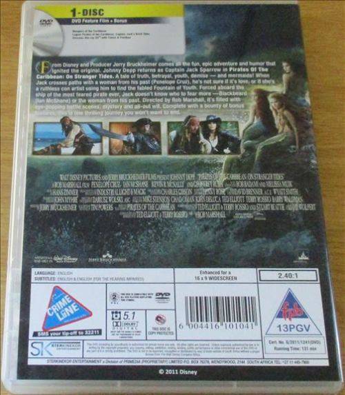 CULT FILM: PIRATES OF THE CARIBBEAN On Stranger Tides [DVD Box 11]