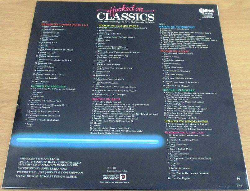 HOOKED ON CLASSICS LP VINYL RECORD