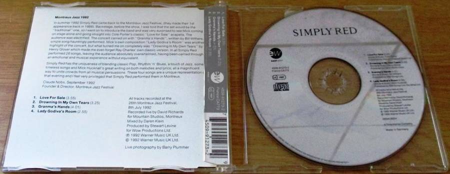 SIMPLY RED Montreux EP CD  [Shelf BB CD singles]