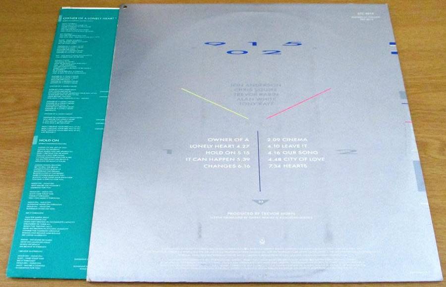 YES 90125 LP VINYL RECORD
