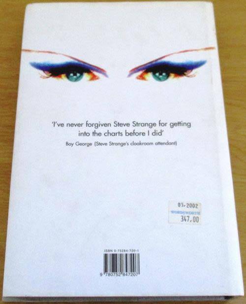 BLITZED! The Autobiography of STEVE STRANGE Hardcover BOOK