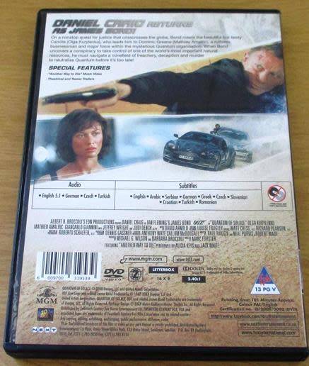 CULT FILM: 007 QUANTUM OF SOLACE DVD Daniel Craig [DVD BOX 1]