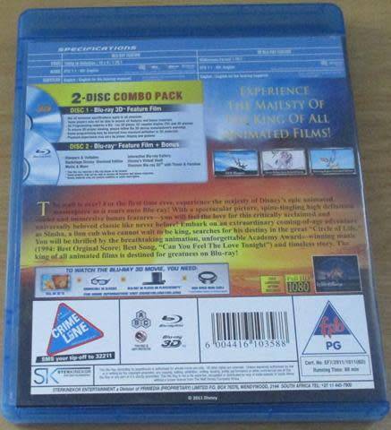 THE LION KING Blu Ray + Blu Ray 3D [Blu Ray Shelf]