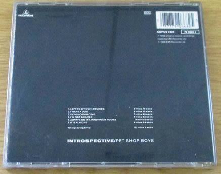 PET SHOP BOYS Introspective IMPORT CD