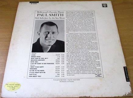 THE PAUL SMITH TRIO He Sells Jazz by the Sea Shore Live LP VINYL RECORD