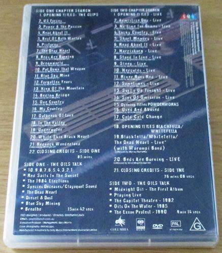 MIDNIGHT OIL 20 000 Watt R.S.L. DVD