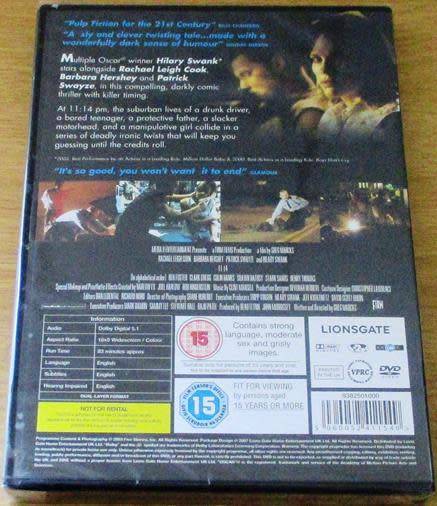 Cult Film: 11:14 Eleven Fourteen Fate Can Change in Seconds DVD Patrick Swayze [BBox 12]