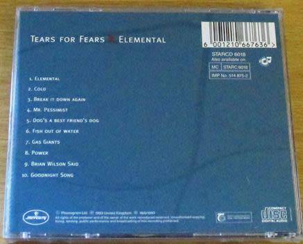 TEARS FOR FEARS Elemental CD  [Z x 6]