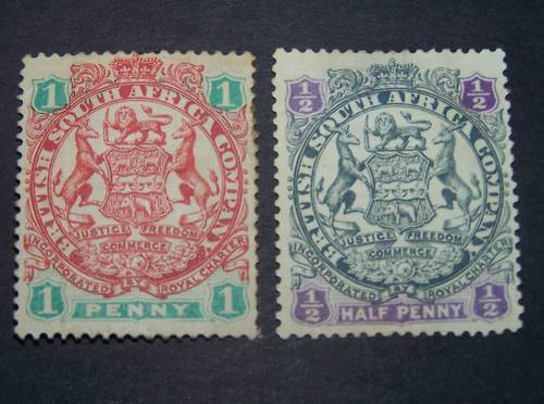 BSAC 2 x MINT Rhodesia - 1d & 1/2d