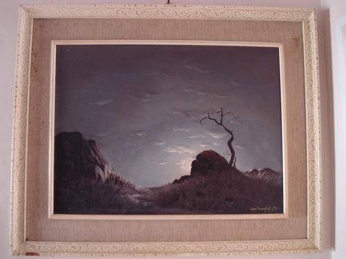 GERT PIETERSEN NIGHT SCENE OIL PAINTING