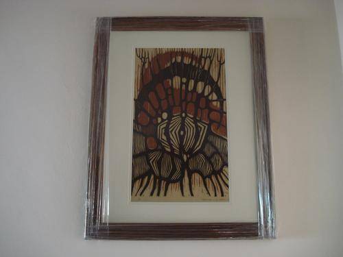 HANNES VAN DER WALT WOODCUT ABSTRACT