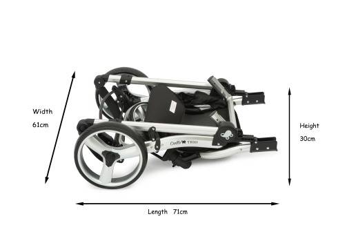 Ciello Trio - 3 in 1 Luxury Baby Travel System (Smoky Black)