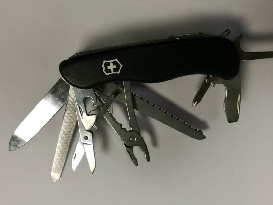 LARGE MULTI KNIFE - SWISS ARMY - HEAVY AND GREAT QUALITY