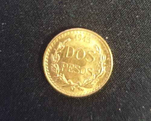 1945 Mexican Dos Pesos 22ct Gold coin