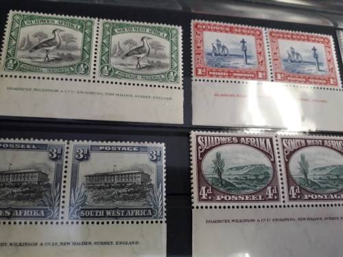 Stunning rare first South West African pictorials - Inscriptional Part set with all high values MNH