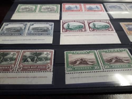 Stunning rare first South West African pictorials - Inscriptional Part set with all high values MNH