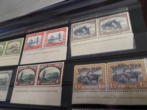 Stunning rare first South West African pictorials - Inscriptional Part set with all high values MNH