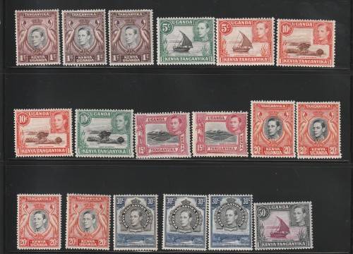 KINGSHEAD KUT SETS AND STAMPS ON 3 CARDS - VERY HIGH VALUE